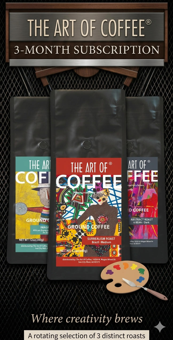 The Art of Coffee: 3-Month Experience - 6 Bean, African Espresso and Brazil